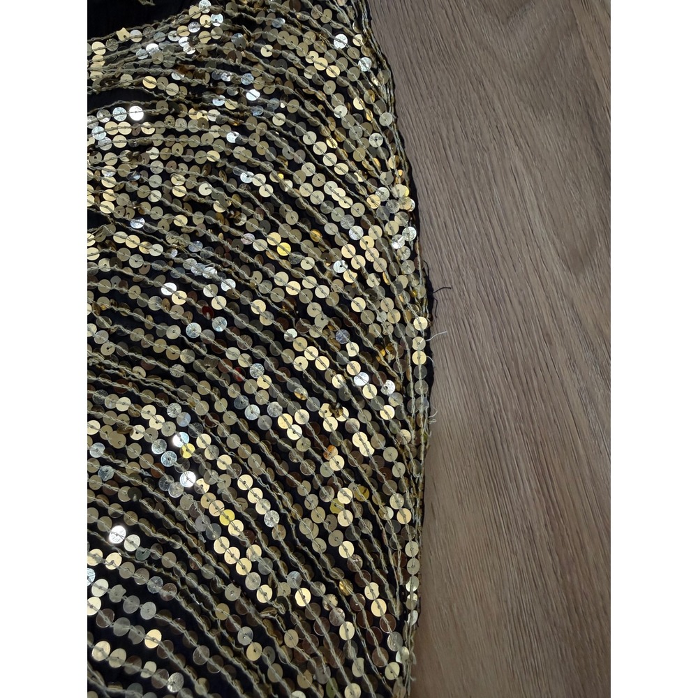Vintage Silk Butterfly Sequin Beaded Batwing Top India One Size Boho glam - Picture 5 of 9